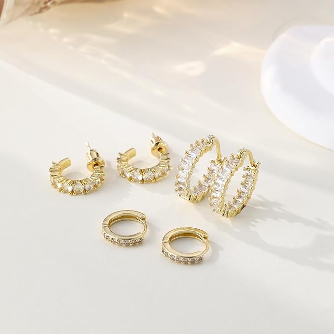 14K Gold-Plated Hoop Set | 3 Elegant Sizes You’ll Wear Every Day
