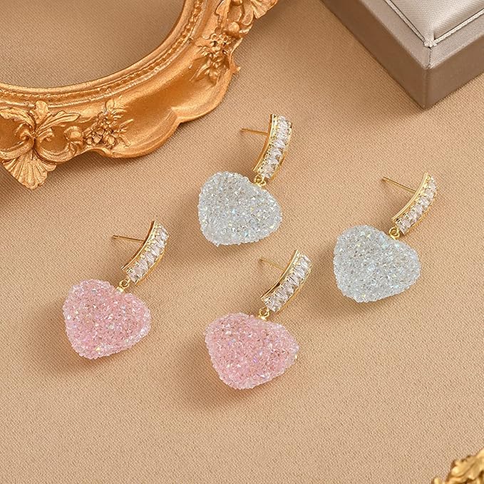 Exclusive Earrings Shaped Like a Shiny Gummy Heart