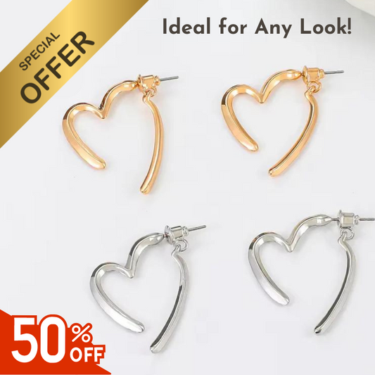 Earrings with an Exclusive Heart-Shaped Design