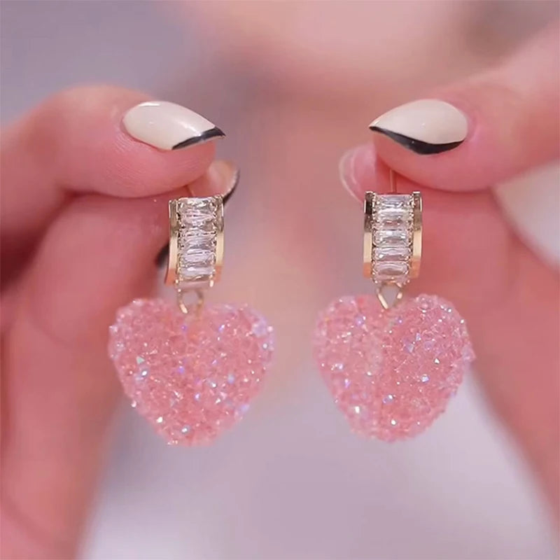 Exclusive Earrings Shaped Like a Shiny Gummy Heart